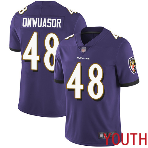 Baltimore Ravens Limited Purple Youth Patrick Onwuasor Home Jersey NFL Football 48 Vapor Untouchable